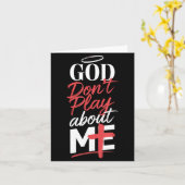 God speelt niet met mij Opbeurende spirituele uitd Kaart (Gele Bloem)
