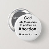 God steunt abortus (knop) ronde button 5,7 cm (Voorkant /achterkant)