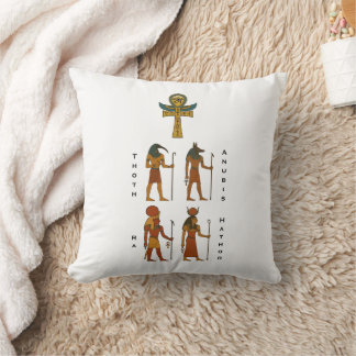 God Thoth - Anubis - Hathor - Ra met Ankh Kussen