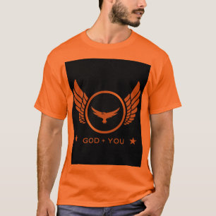 God + U Gedrukte Mannen of Volwassen Knap Sinaasap T-shirt