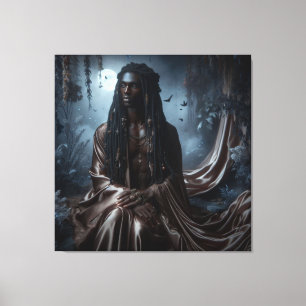 God van de maan Selukar Canvas Afdruk