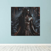 God van de Nacht: Nyoroan Canvas Afdruk (Insitu (Houten vloer))