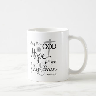 God van hoop vult u met vreugde en vrede koffiemok