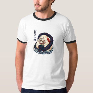 God van Onigiri Oni Samurai Japanse Rijstbal Golf T-shirt