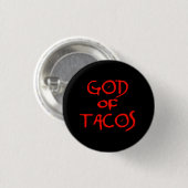 God van Tacos (alleen tekst) Ronde Button 3,2 Cm (Voorkant /achterkant)