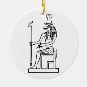 God van water, Egyptische hiërogliefen Keramisch Ornament