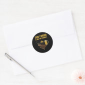 God verhoede dat een vader Hobbies heeft Ronde Sticker (Envelop)