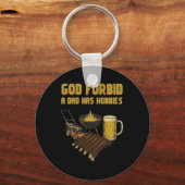 God verhoede dat een vader  Hobbies heeft Sleutelhanger (Voorkant)