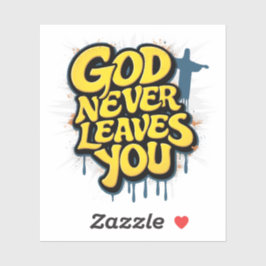 God verlaat je nooit - White Edition Sticker