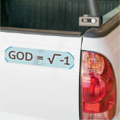 God = Vierkante wortel van -1 Bumpersticker (Op Truck)