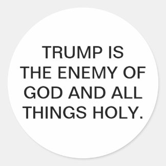 God Vijand Trump Hankamer Artjunkhaus Strip Kunst Ronde Sticker