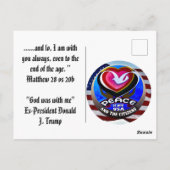 "GOD WAS MET MIJ" IK BEN EEN OVERLEVEND Briefkaart (Achterkant)