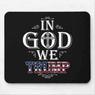 God Wij Trump 2024 Amerikaanse vlag Patriottische Muismat