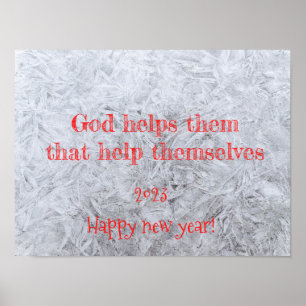 God wil nieuw jaar poster