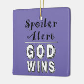 God Wins Keramisch Ornament (Links)