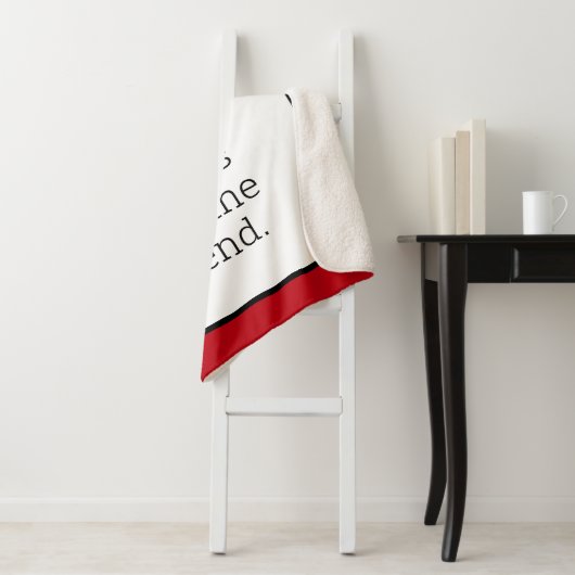 GOD wint in het witte eindtekstwit Sherpa Deken (In situ)