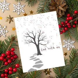 God With Us Christmas Greeting Card Feestdagen Kaart