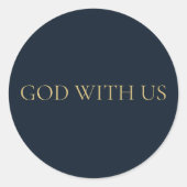 GOD WITH US – Navy Minimal Christmas Sticker (Devant)