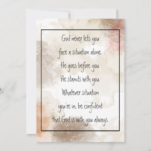 God With You Always Never Alone Inspirational (Voorkant)