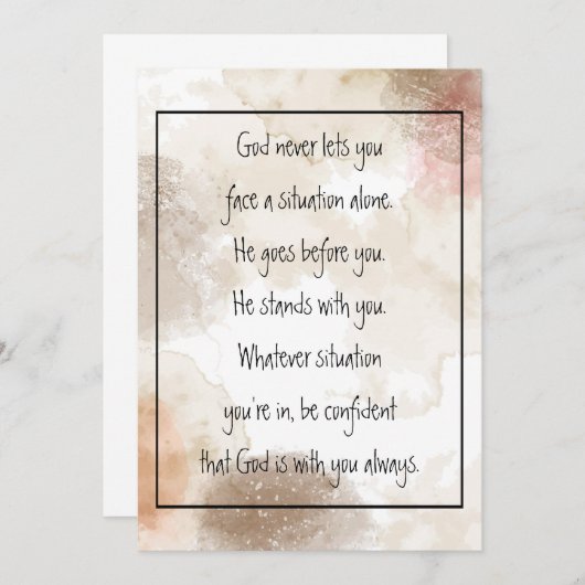 God With You Always Never Alone Inspirational (Voorkant / Achterkant)