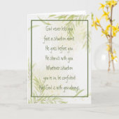 God With You Always Never Alone Inspirational Ca Kaart (Gele Bloem)