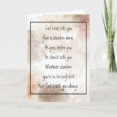 God With You Always Never Alone Inspirational Kaart (Voorkant)