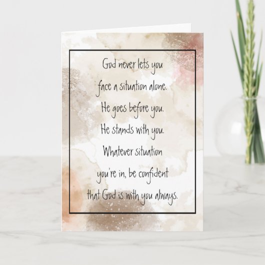 God With You Always Never Alone Inspirational   Kaart (Voorkant)