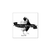 God zag dat het goed was. bijbelkip 	rubberstempel (Afrduk)