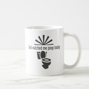 God zag me vandaag poepelen koffiemok