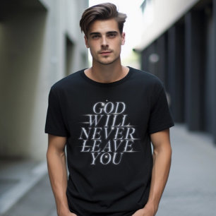 God zal je nooit een Christelijk monogram nalaten T-shirt
