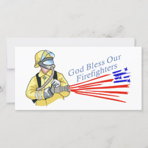 God Zal Onze Brandweer Beschermen Bedankkaart