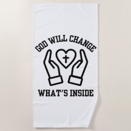 God zal veranderen wat er in de strandlaken zit