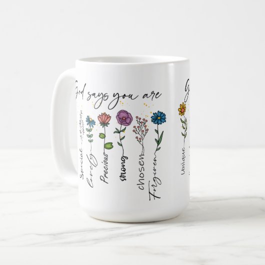 God zeg dat je speciaal bent koffiemok (Voorkant links)