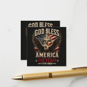 God Zegen Amerika 250 Jaar 1776-2026 Informatiekaartje