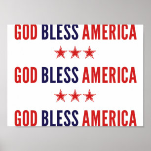 God Zegen Amerika Poster