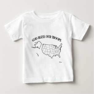 God Zegen Onze Troepen met Amerikaanse omtrek