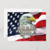 God zegenAmerika Briefkaart (Voorkant / Achterkant)