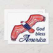 God zegenAmerika Briefkaart (Voorkant / Achterkant)