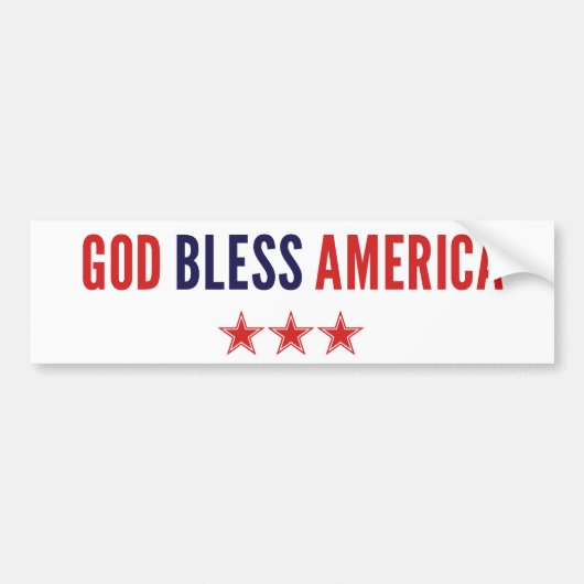 God zegenAmerika Bumpersticker (Voorkant)