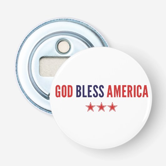 God zegenAmerika Button Flesopener (Voorkant)