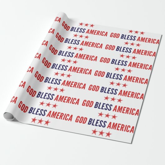 God zegenAmerika Cadeaupapier (Uitgerold)