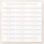 God zegenAmerika Glazen Onderzetter (Achterkant)