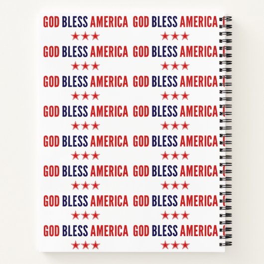 God zegenAmerika Notitieboek (Achterkant)