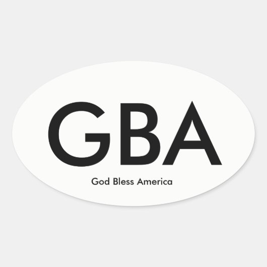 God zegenAmerika Ovale Sticker (Voorkant)