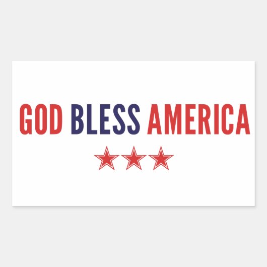 God zegenAmerika Rechthoekige Sticker (Voorkant)