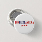God zegenAmerika Ronde Button 3,2 Cm (Voorkant /achterkant)