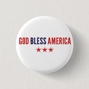 God zegenAmerika Ronde Button 3,2 Cm
