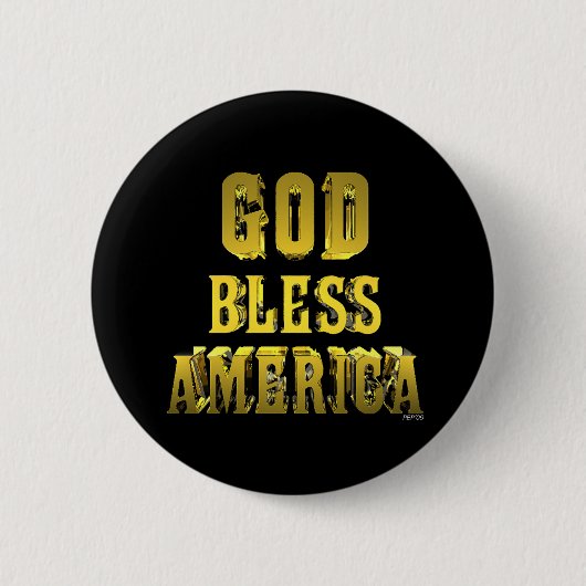 God zegenAmerika Ronde Button 5,7 Cm (Voorkant)
