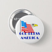 God zegenAmerika Ronde Button 5,7 Cm (Voorkant /achterkant)