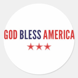God zegenAmerika Ronde Sticker